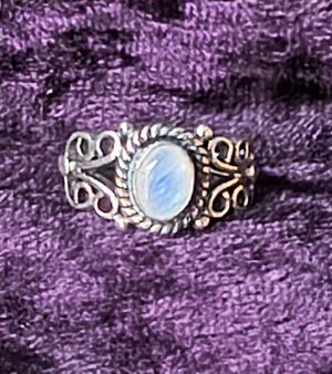 Ring Moonstone Certified Sterling Silver #1639 Size 6/M