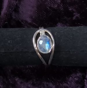 Ring Moonstone & Certified Sterling Silver # 1801 Size 7
