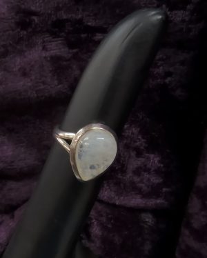 Ring Moonstone Certified Sterling Silver #2714 Size 8